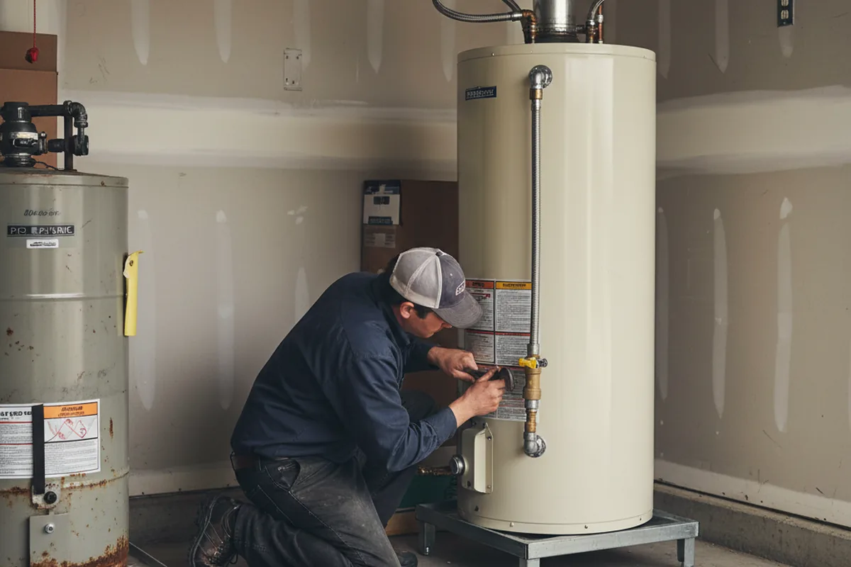 Water heater and shutoff valve replacement in Sturgeon Lake